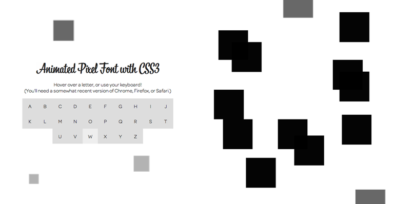 CSS3 Animated Typeface