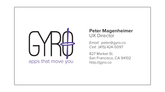 Gyro, Inc Business Card